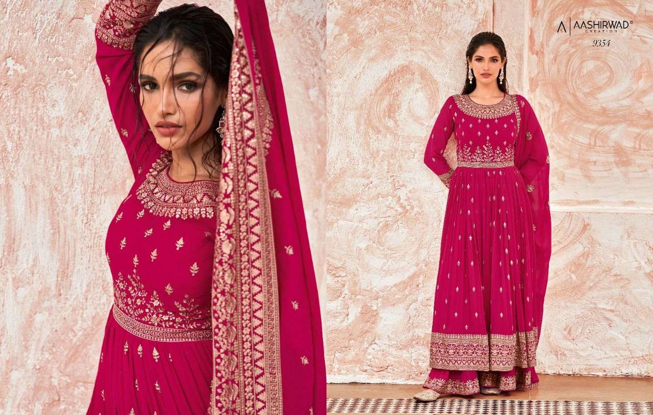 AASHIRWAD CREATION TAASHI LONG GOWN SUIT LATEST COLLECTION CATALOGUE 2022