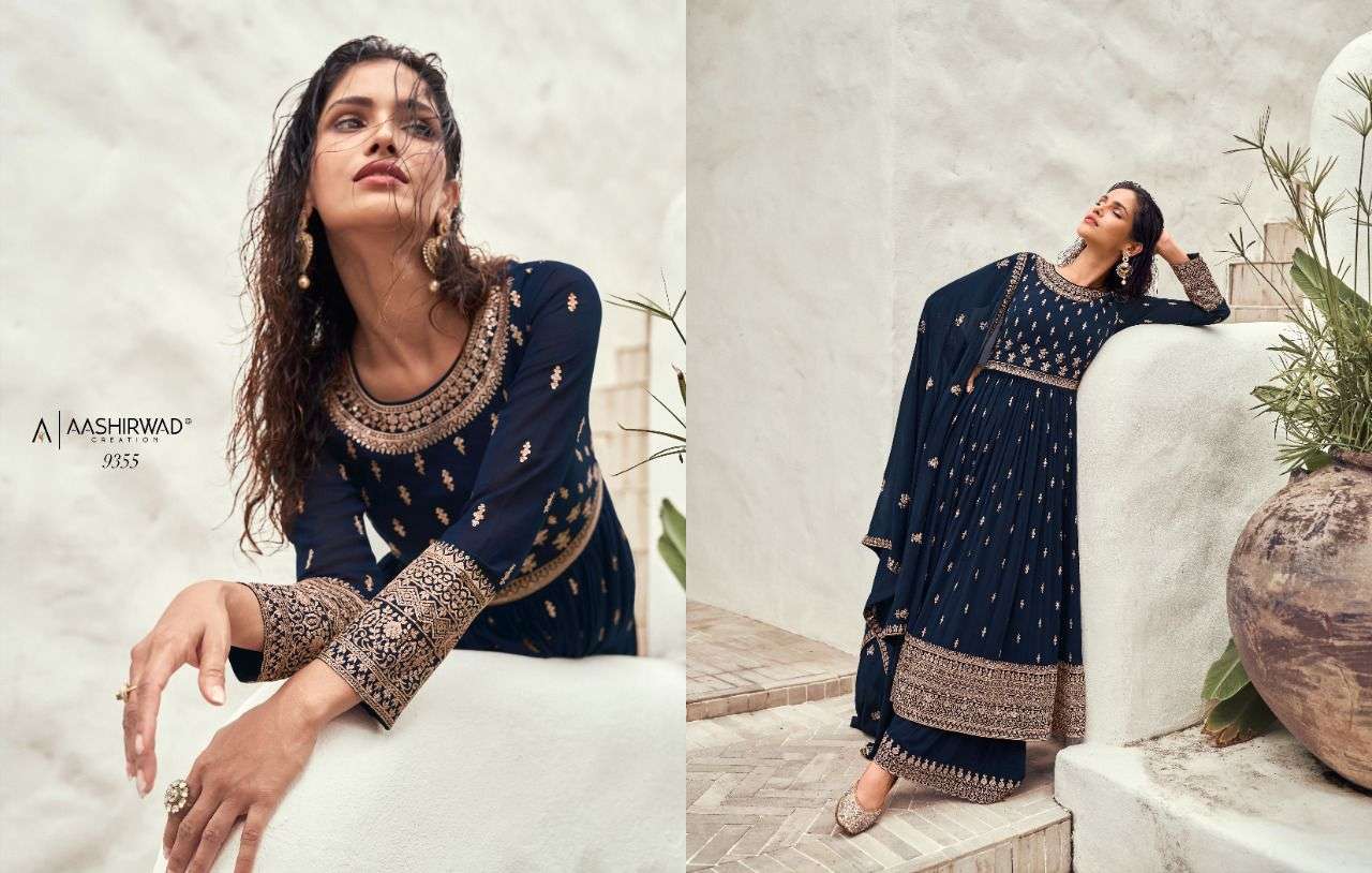 AASHIRWAD CREATION TAASHI LONG GOWN SUIT LATEST COLLECTION CATALOGUE 2022