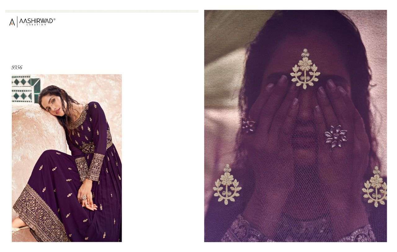 AASHIRWAD CREATION TAASHI LONG GOWN SUIT LATEST COLLECTION CATALOGUE 2022