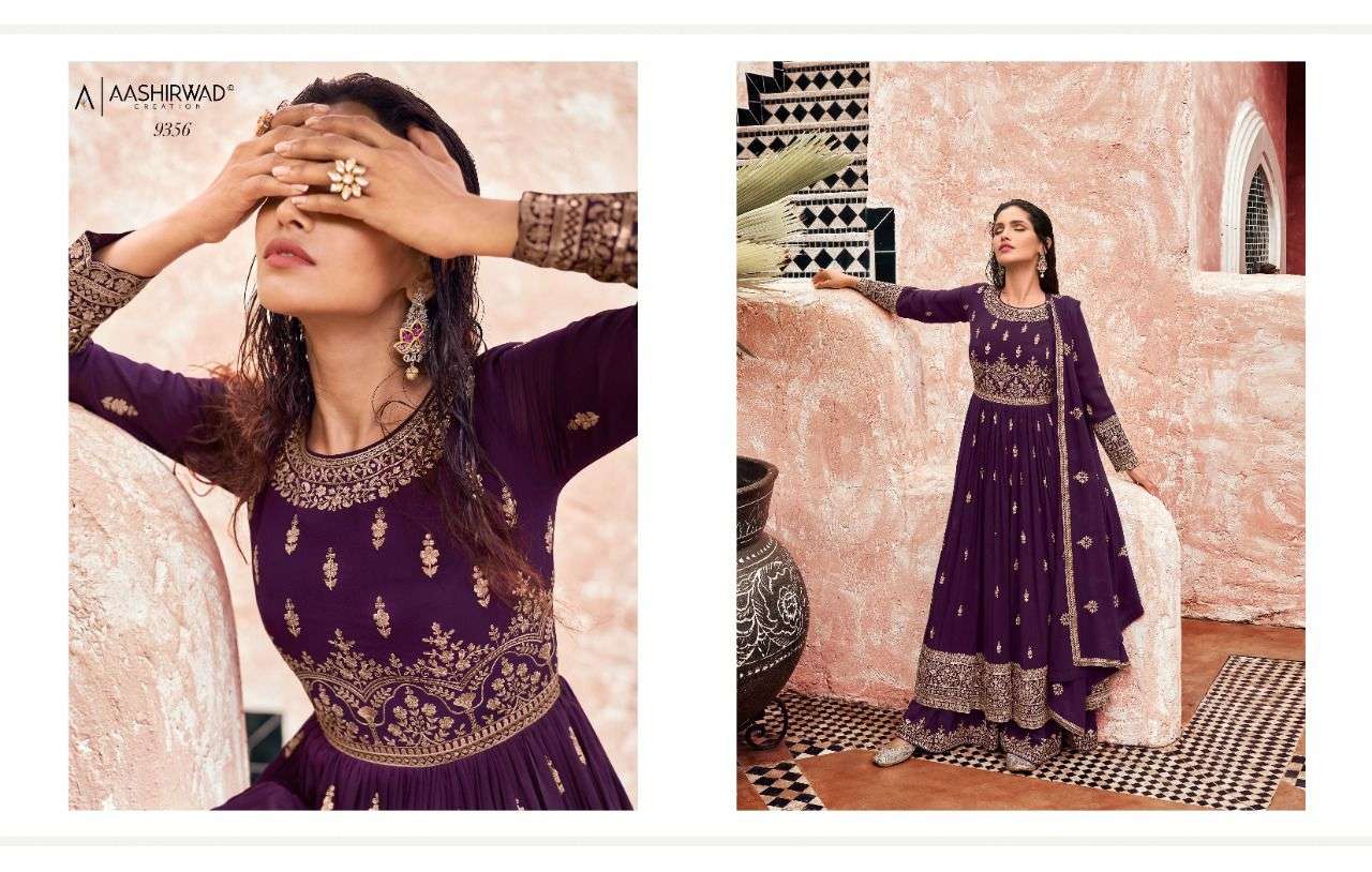 AASHIRWAD CREATION TAASHI LONG GOWN SUIT LATEST COLLECTION CATALOGUE 2022