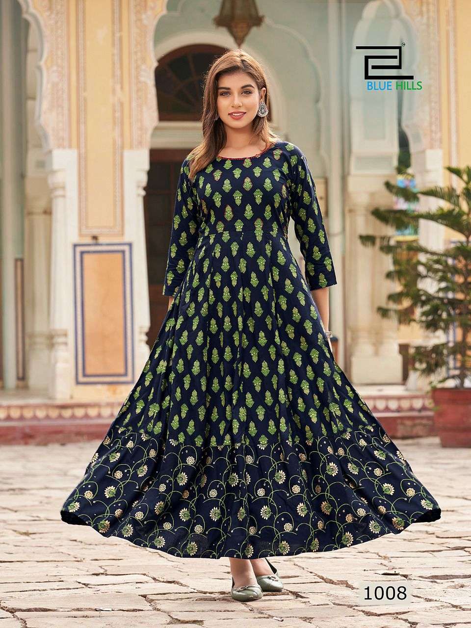 BLUE HILLS RANI VOL 1 HANDWORK KURTI LATEST CATALOGUE 2022