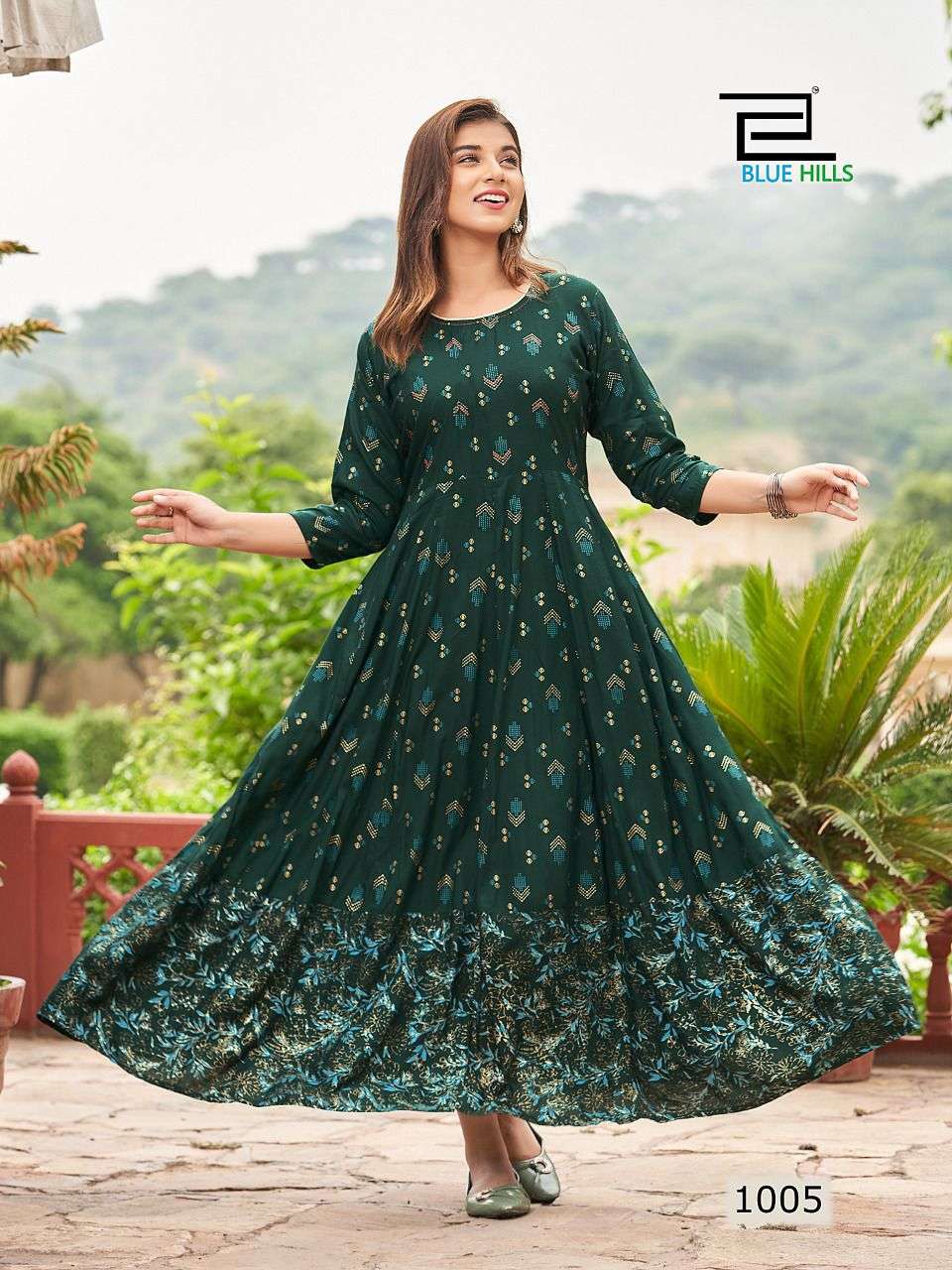 BLUE HILLS RANI VOL 1 HANDWORK KURTI LATEST CATALOGUE 2022
