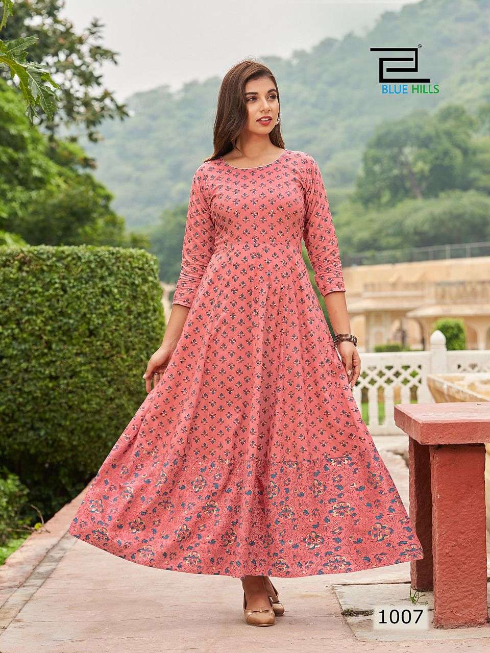 BLUE HILLS RANI VOL 1 HANDWORK KURTI LATEST CATALOGUE 2022