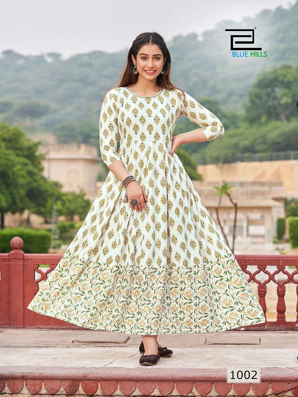 BLUE HILLS RANI VOL 1 HANDWORK KURTI LATEST CATALOGUE 2022