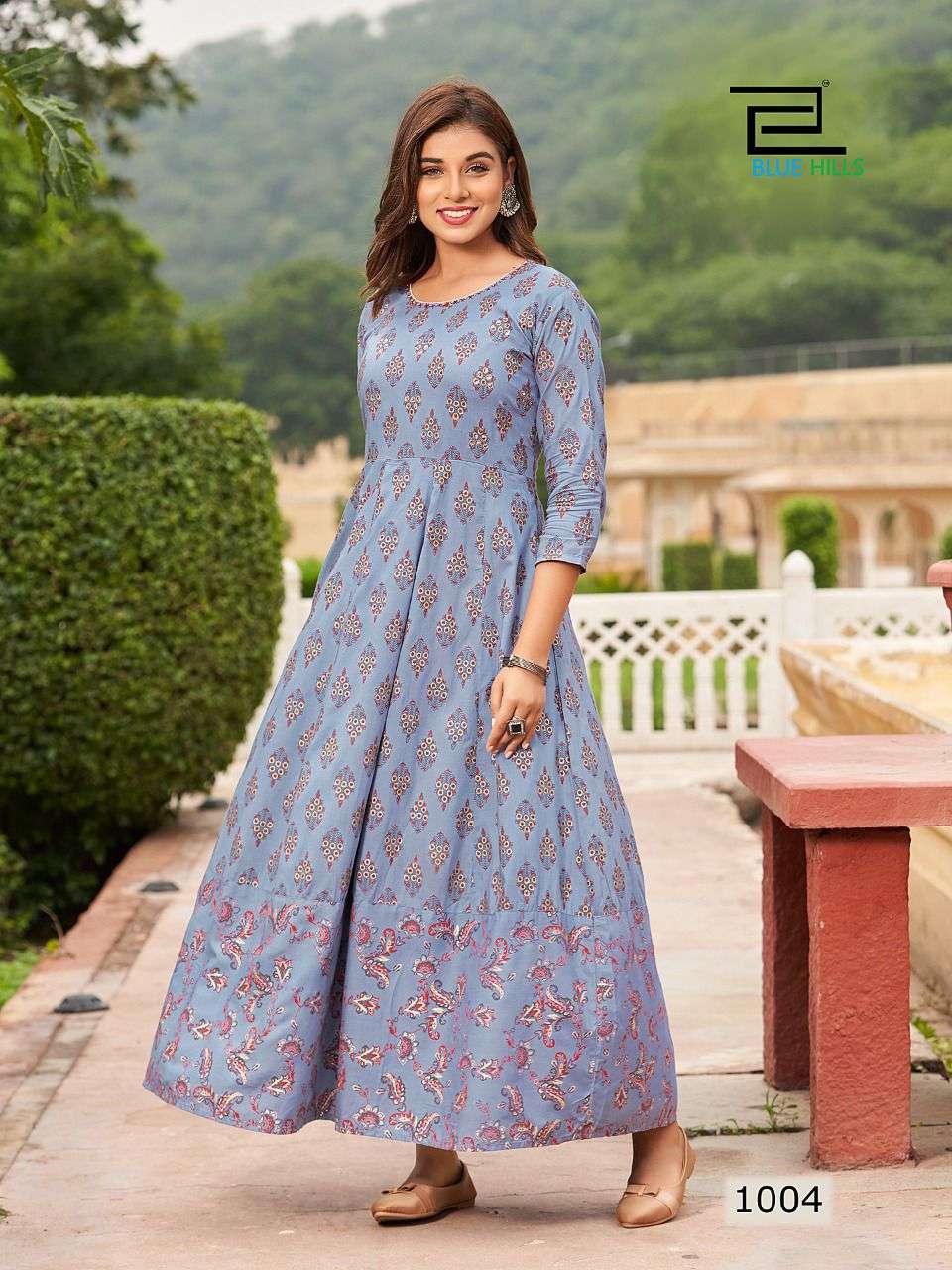 BLUE HILLS RANI VOL 1 HANDWORK KURTI LATEST CATALOGUE 2022