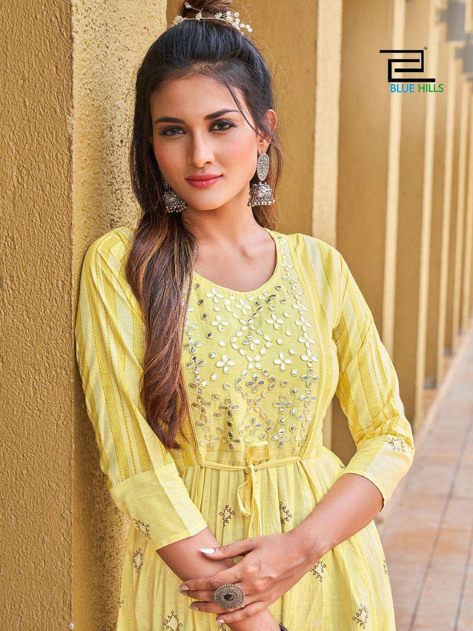 BLUE HILLS SIZZLING ANARKALI GOWN STYLE KURTI CATALOGUE 2022