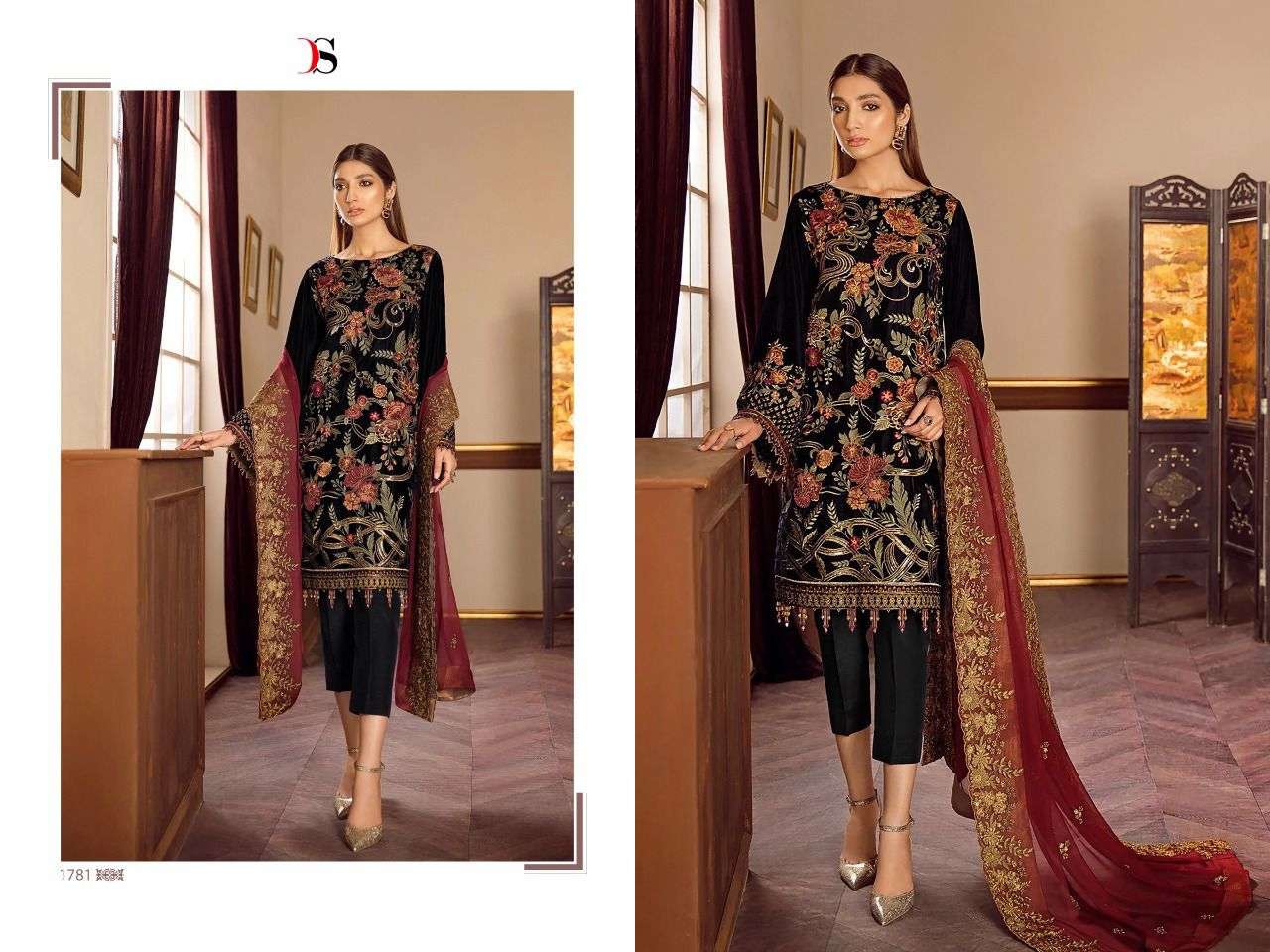 DEEPSY BAROQUE 1781 TO 1786 VELVET PAKISTANI WINTER SUIT CATALOGUE 