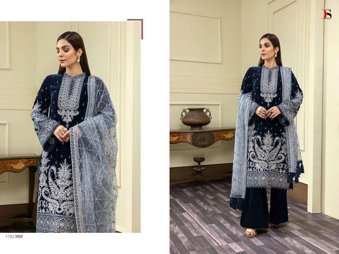 DEEPSY BAROQUE 1781 TO 1786 VELVET PAKISTANI WINTER SUIT CATALOGUE 
