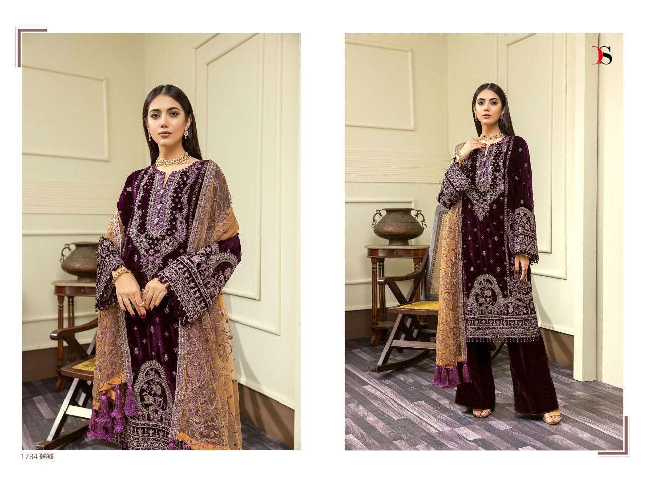 DEEPSY BAROQUE 1781 TO 1786 VELVET PAKISTANI WINTER SUIT CATALOGUE 