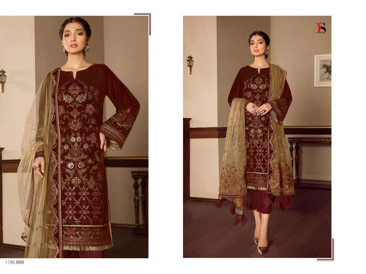 DEEPSY BAROQUE 1781 TO 1786 VELVET PAKISTANI WINTER SUIT CATALOGUE 