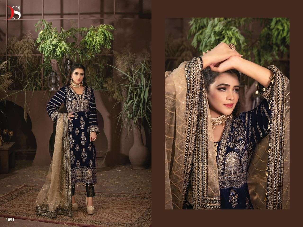 DEEPSY RANGRASIYA 1851 TO 1856 VELVET PAKISTANI SUIT CATALOGUE 