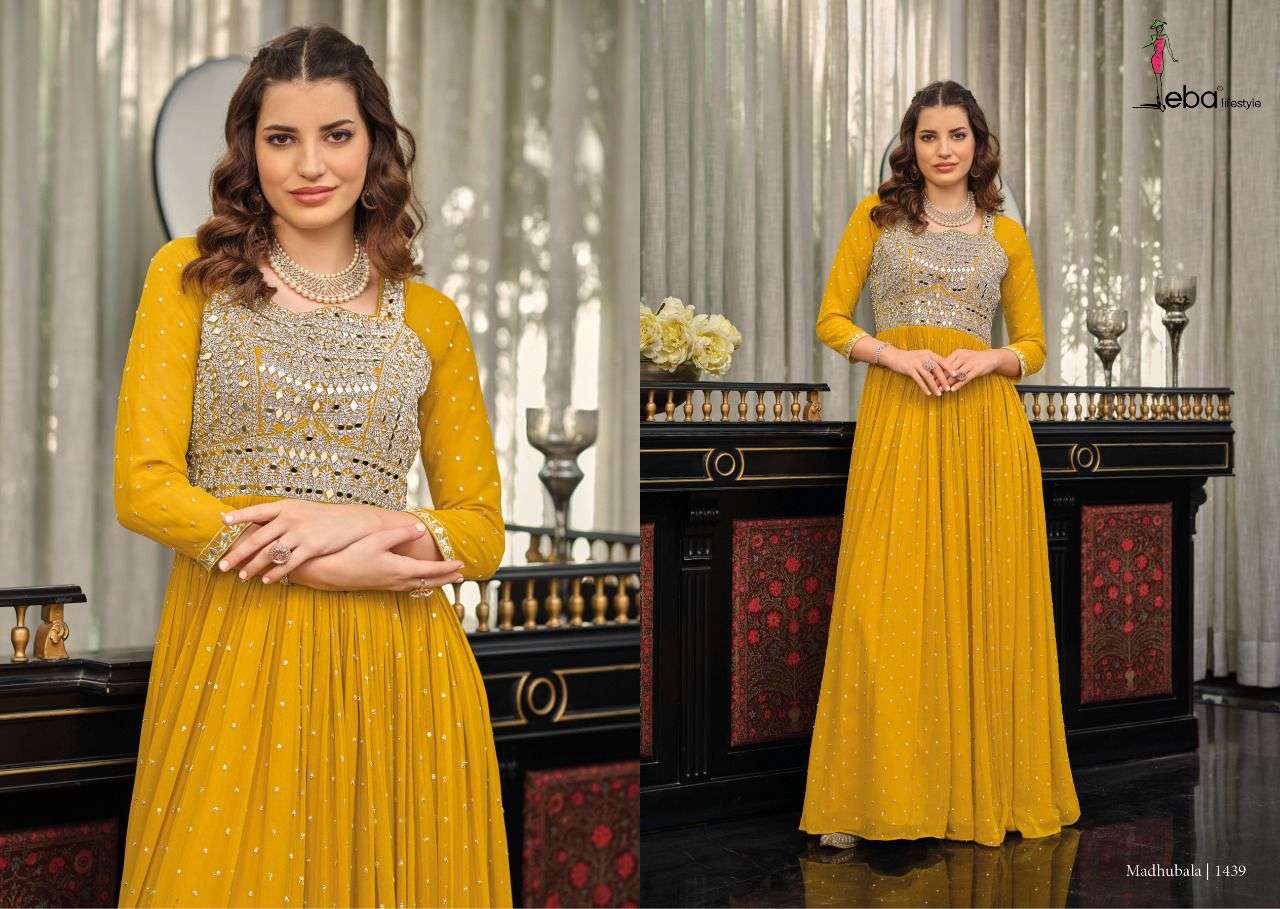 EBA MADHUBALA GEORGETTE LONG GOWN COLLECTION AT WHOLESALE RATE