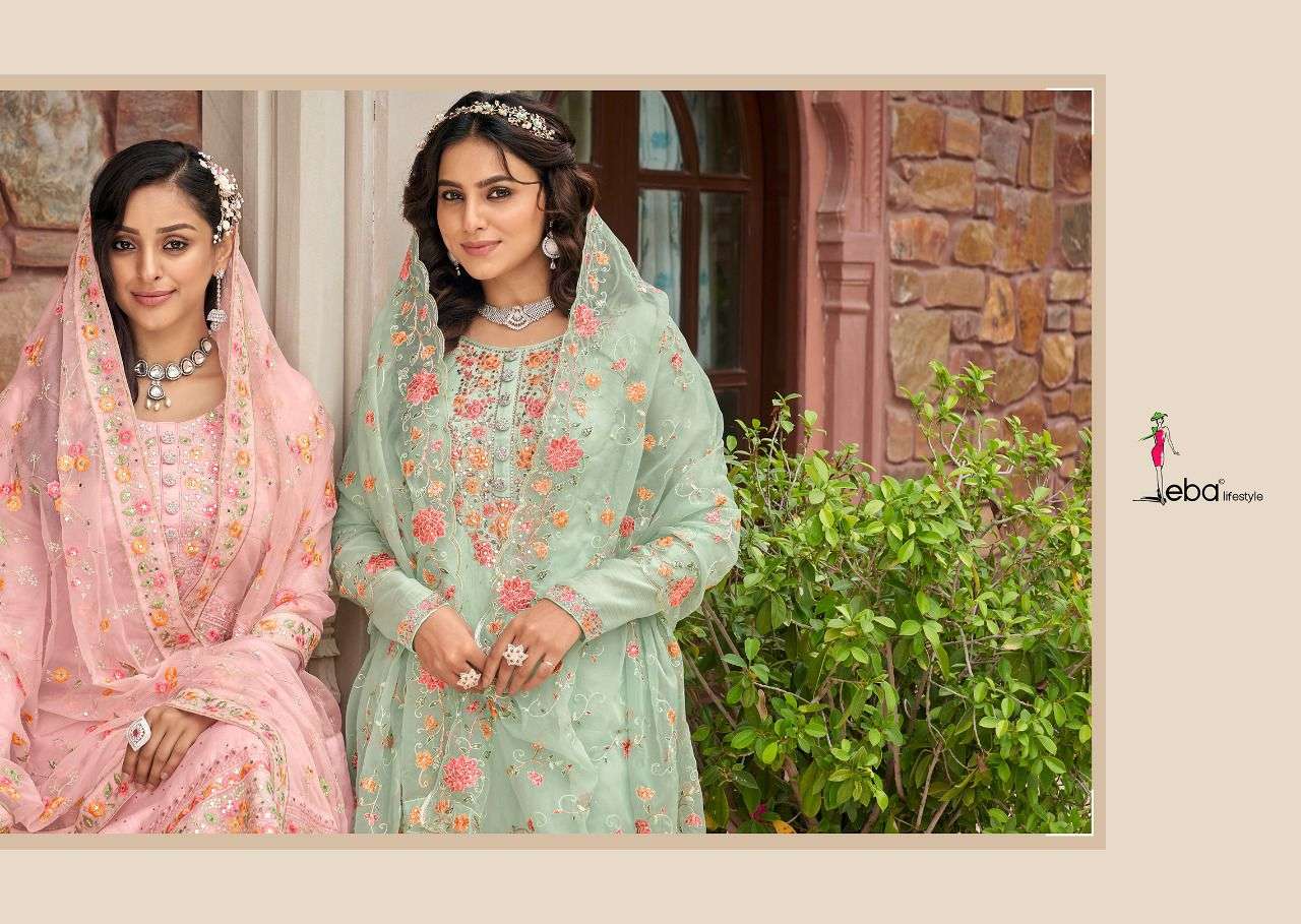 EBA NYRA VOL 5 HEAVY VISCOSE SILK PARTY WEAR SUIT COLLECTION CATALOGUE 