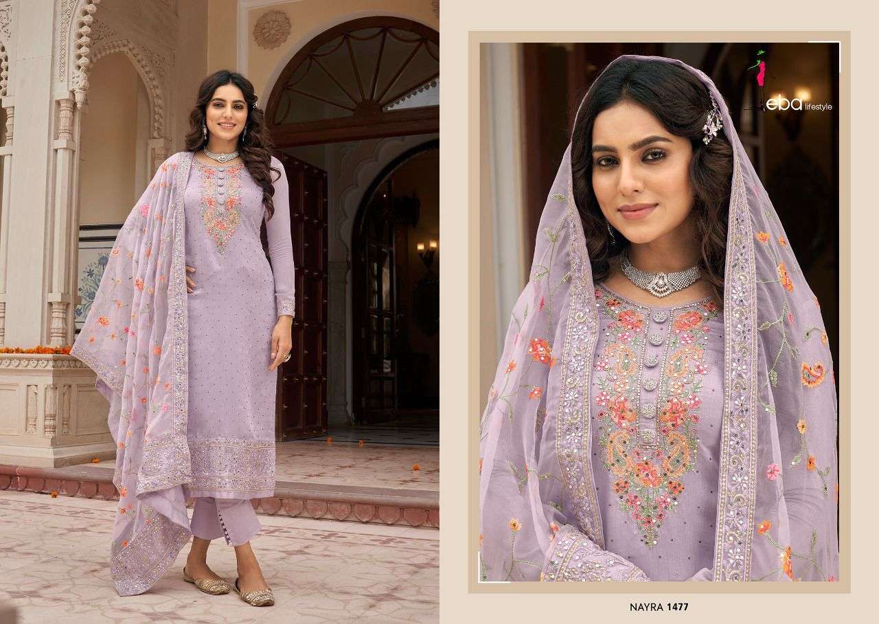 EBA NYRA VOL 5 HEAVY VISCOSE SILK PARTY WEAR SUIT COLLECTION CATALOGUE 