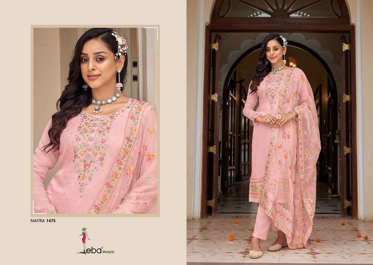 EBA NYRA VOL 5 HEAVY VISCOSE SILK PARTY WEAR SUIT COLLECTION CATALOGUE 