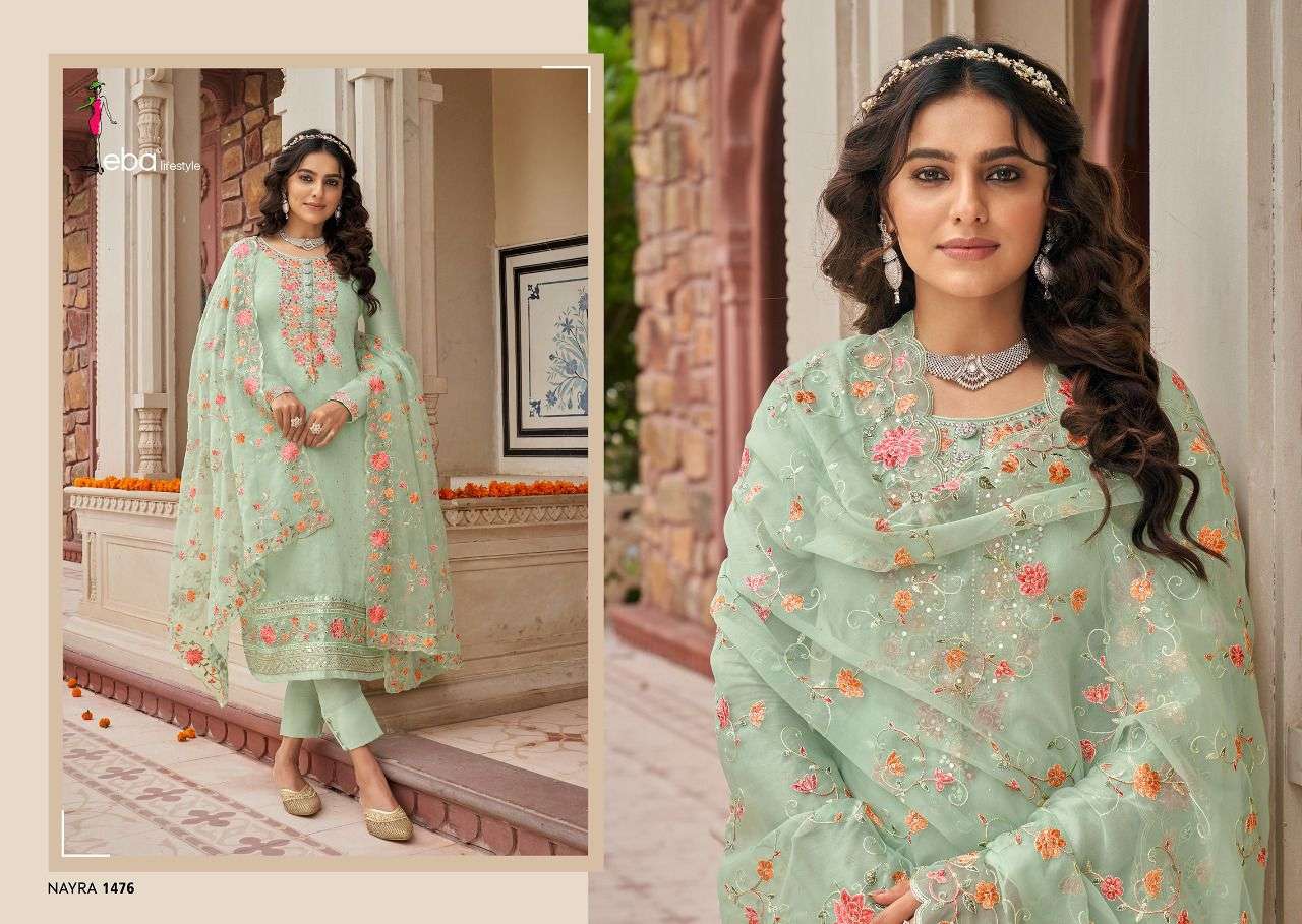 EBA NYRA VOL 5 HEAVY VISCOSE SILK PARTY WEAR SUIT COLLECTION CATALOGUE 