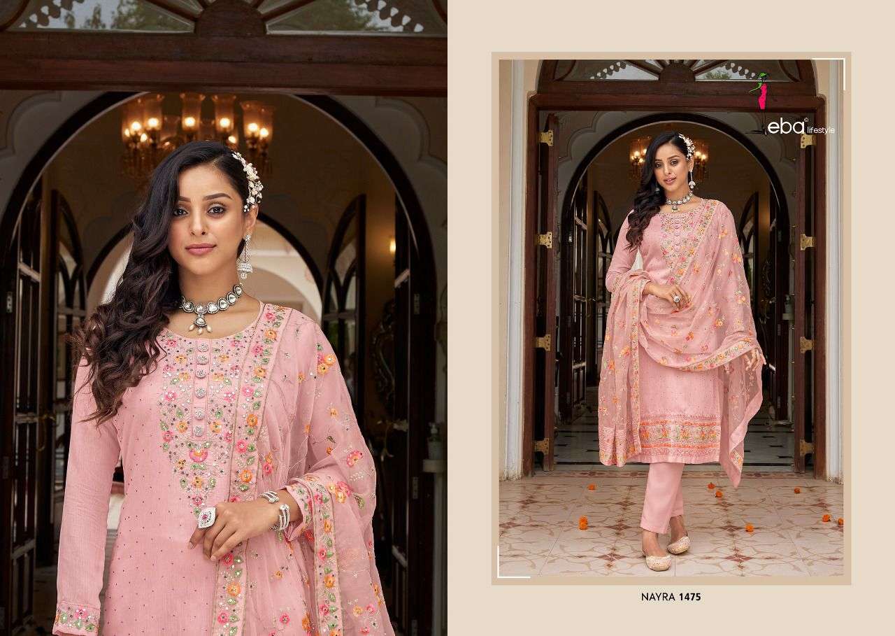 EBA NYRA VOL 5 HEAVY VISCOSE SILK PARTY WEAR SUIT COLLECTION CATALOGUE 