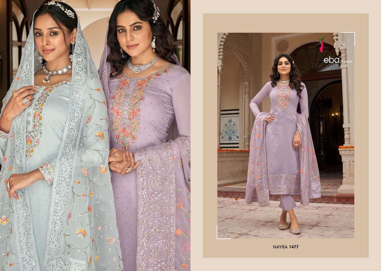 EBA NYRA VOL 5 HEAVY VISCOSE SILK PARTY WEAR SUIT COLLECTION CATALOGUE 