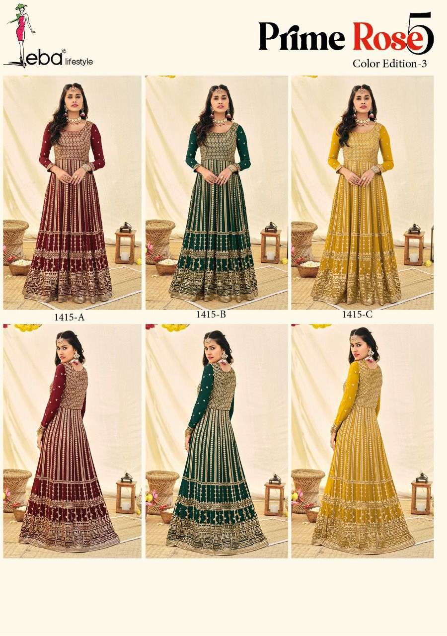 EBA PRIME ROSE VOL 5 COLOR EDITION 3 PARTY WEAR GOWN COLLECTION 
