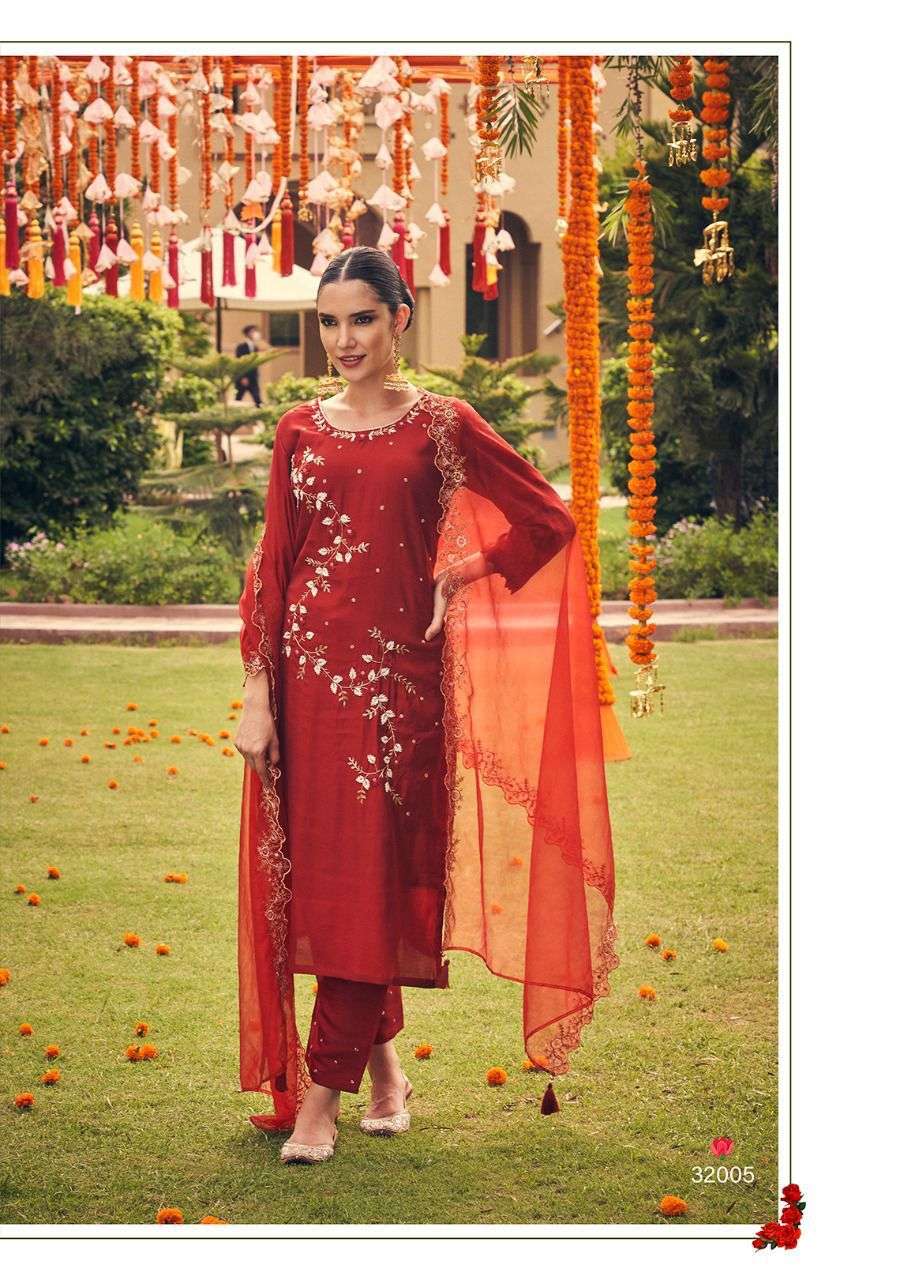 KALKI FASHION PHOOL VISCOSE SILK KURTI PANT WITH DUPATTA 3 PCS NEW CATALOGUE 2022