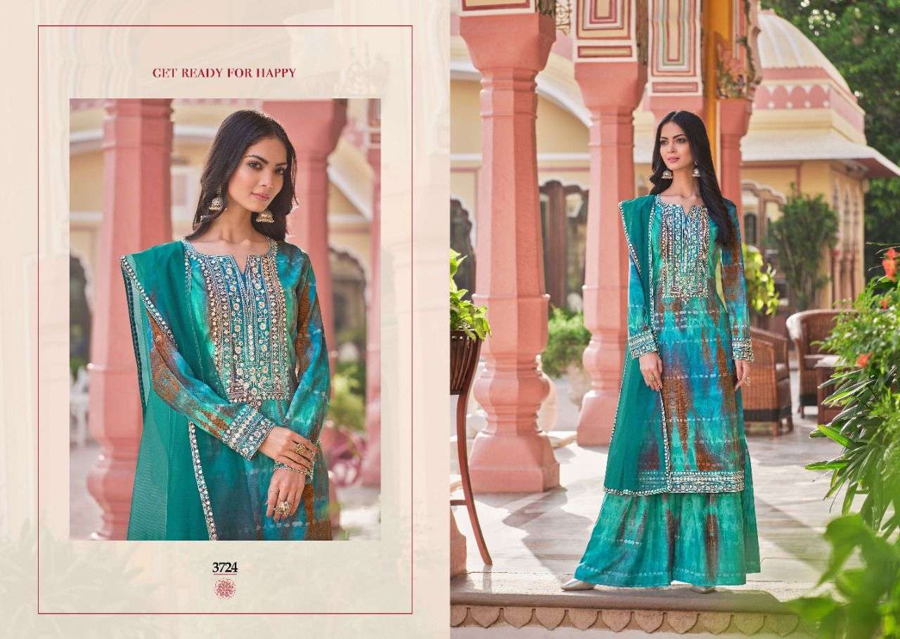 RANGOON SHIDDAT READYMADE TOP BOTTOM WITH DUPATTA COLLECTION CATALOGUE 2022