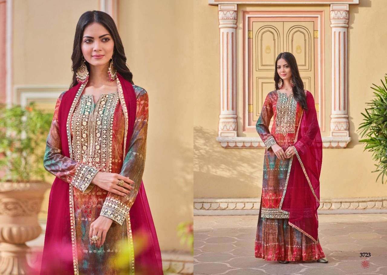 RANGOON SHIDDAT READYMADE TOP BOTTOM WITH DUPATTA COLLECTION CATALOGUE 2022
