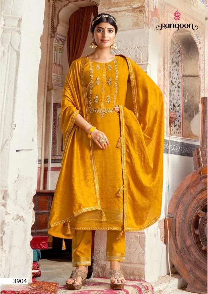 RANGOON SUHANA READYMADE KURTI PANT WITH DUPATTA CATALOGUE  2022