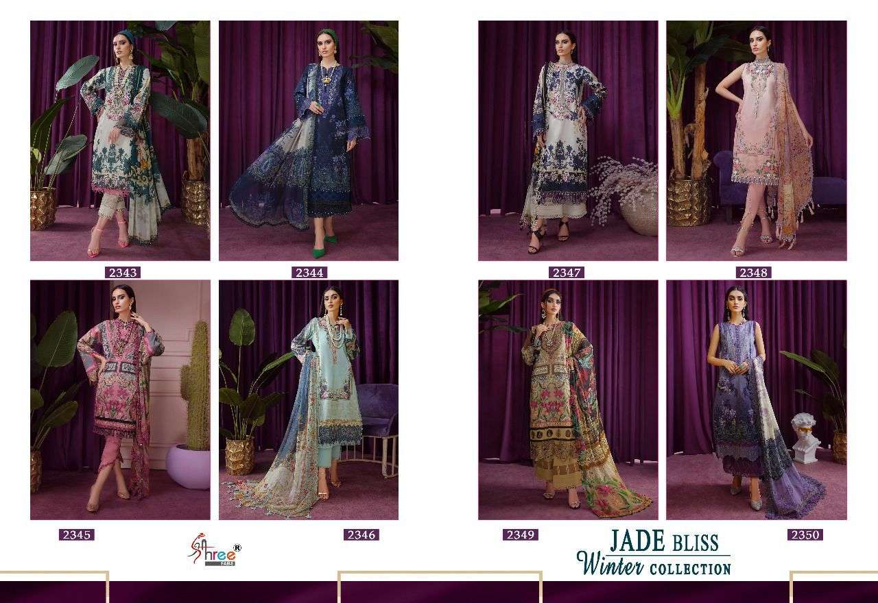 SHREE FAB JADE BLISS WINTER COLLECTION 2343 TO 2350SERIES PAKISTANI SUIT CATALOGUE 