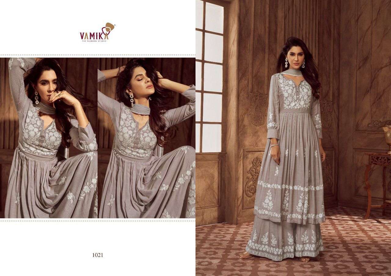 VAMIKA LAKHNAWI VOL 4 TOP PLAZOO WITH DUPATTA COLLECTION CATALOGUE 2022