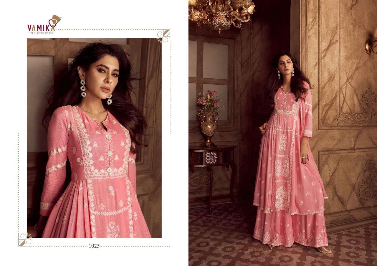 VAMIKA LAKHNAWI VOL 4 TOP PLAZOO WITH DUPATTA COLLECTION CATALOGUE 2022