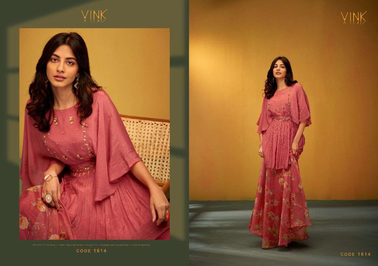 VINK LILAC VISCOSE CHINON TOP WITH SKIRT COLLECTION CATALOGUE 