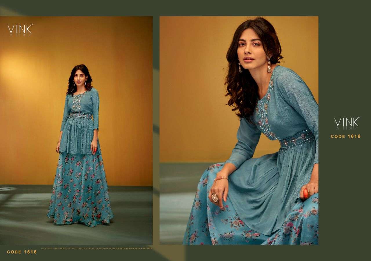 VINK LILAC VISCOSE CHINON TOP WITH SKIRT COLLECTION CATALOGUE 