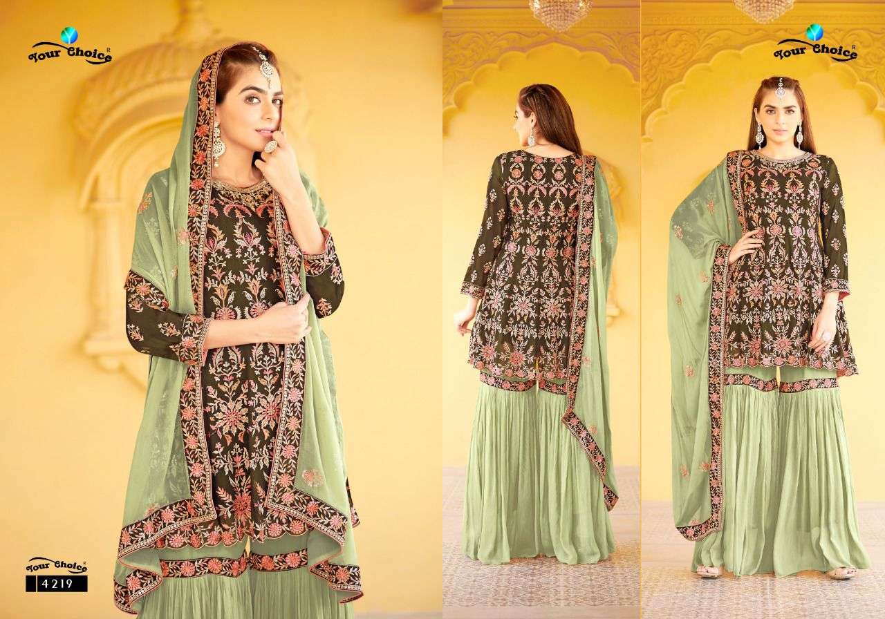 YOUR CHOICE OLMPIYA PAKISTANI SHARARA SUITLATEST CATALOGUE COLLECTION 2022
