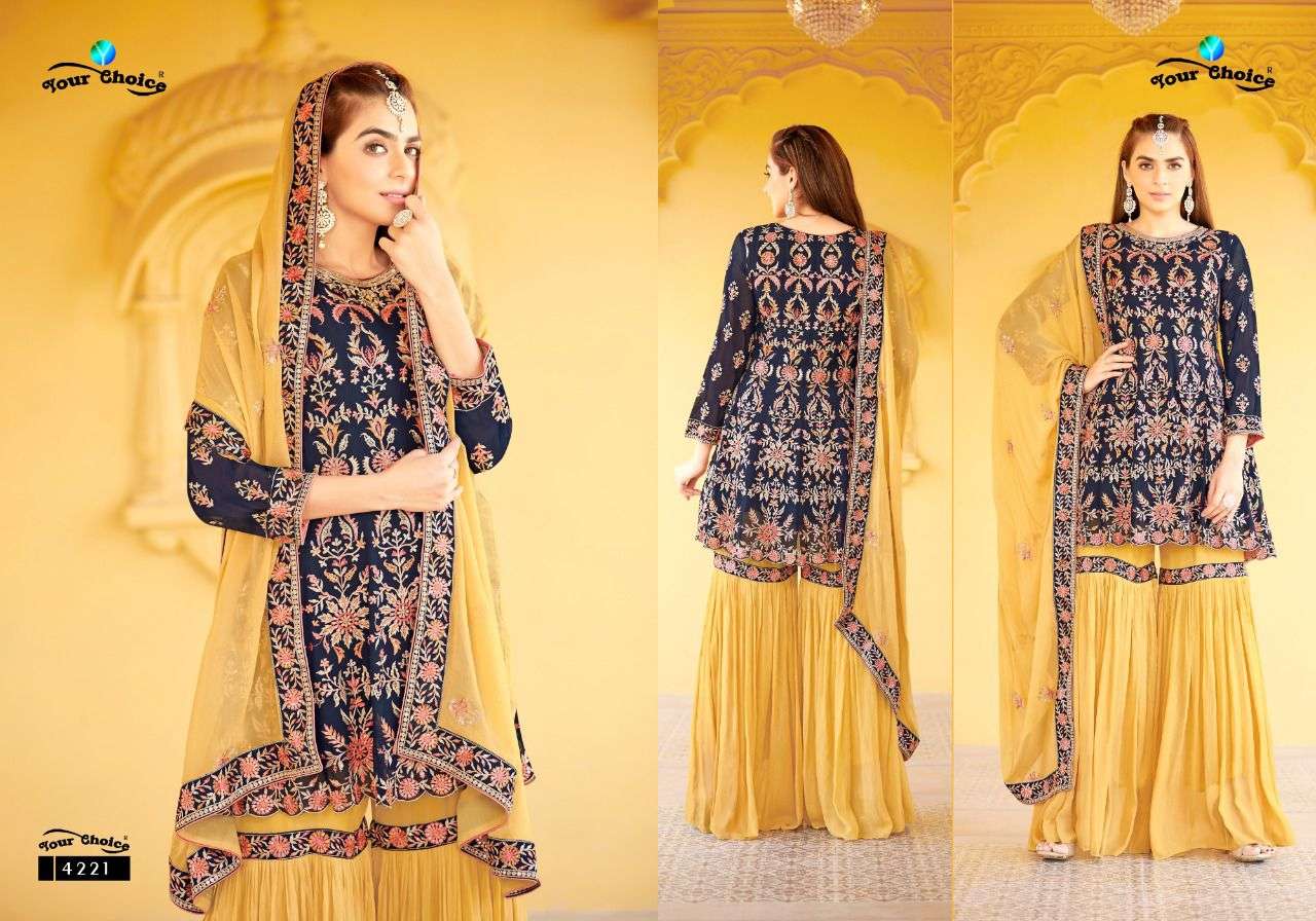 YOUR CHOICE OLMPIYA PAKISTANI SHARARA SUITLATEST CATALOGUE COLLECTION 2022