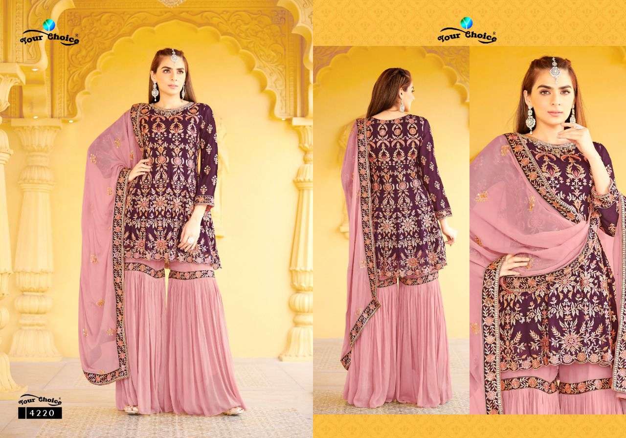 YOUR CHOICE OLMPIYA PAKISTANI SHARARA SUITLATEST CATALOGUE COLLECTION 2022