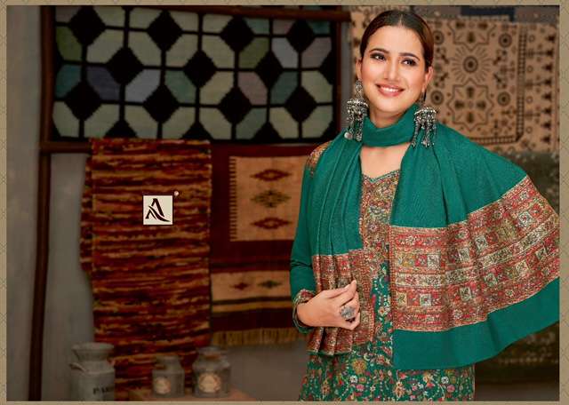 ALOK SUIT TUSHIKAA PASHMINA HAND WEAVE WOOLEN SUIT LATEST WINTER CATALOGUE 