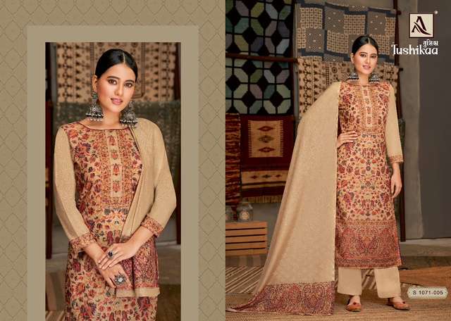ALOK SUIT TUSHIKAA PASHMINA HAND WEAVE WOOLEN SUIT LATEST WINTER CATALOGUE 