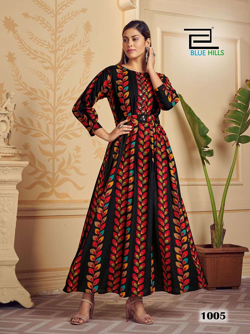 Shae by SASSAFRAS Maroon Geometric Embroidered Mirror Work Kurti With  Palazzos - Absolutely Desi
