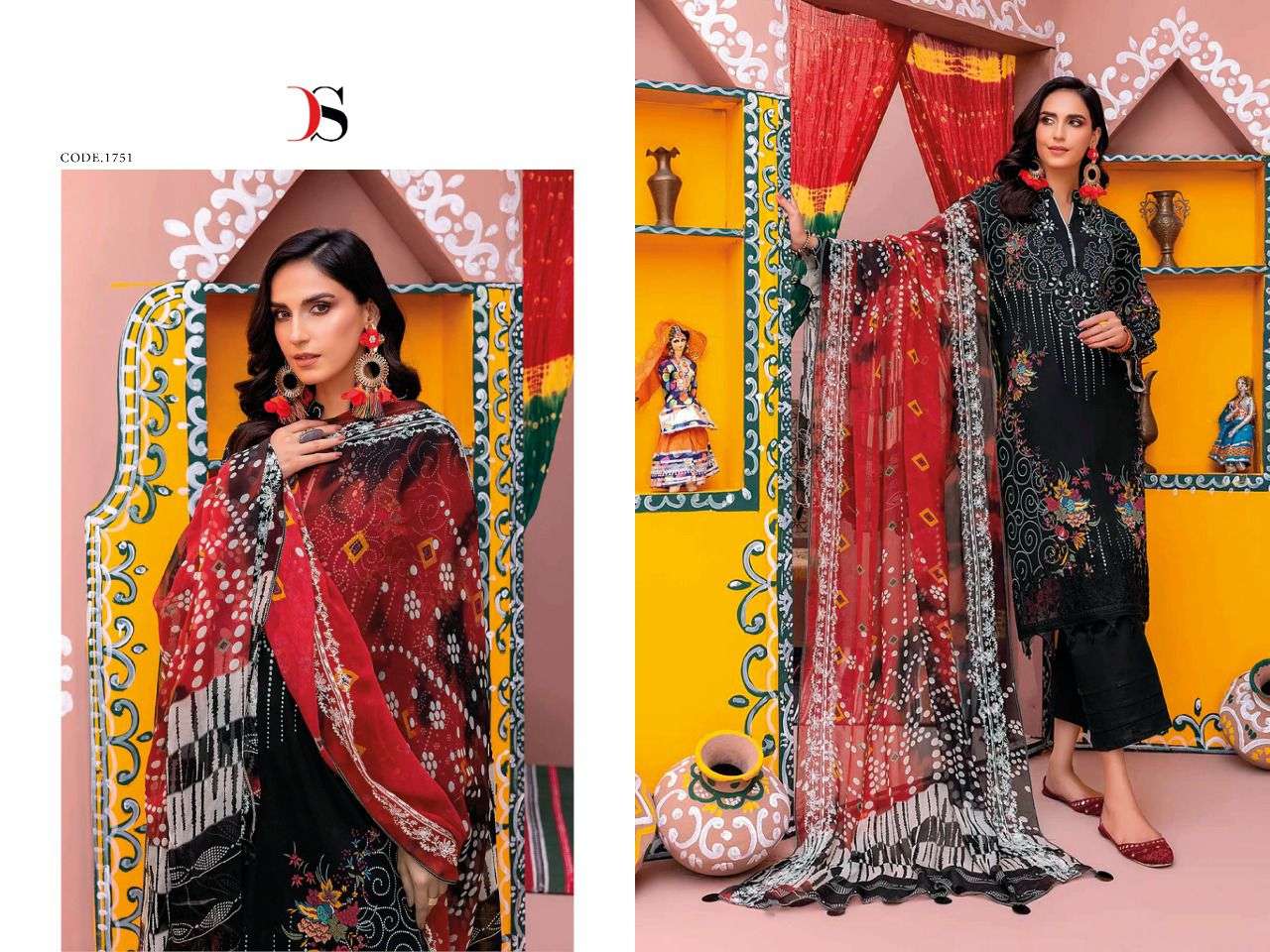 DEEPSY SUIT GULBANO 1751 TO1757 SERIES PASHMINA EMBROIDERY PAKISTANI SUIT CATALOGUE 