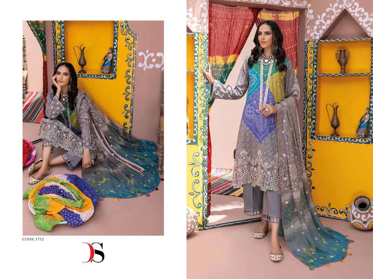 DEEPSY SUIT GULBANO 1751 TO1757 SERIES PASHMINA EMBROIDERY PAKISTANI SUIT CATALOGUE 