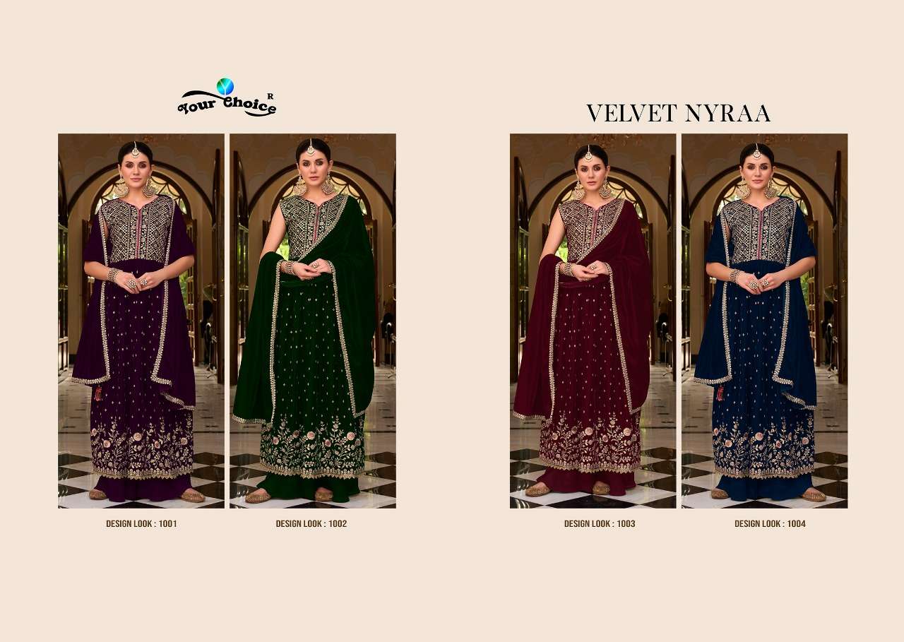 YOUR CHOICE VELVET NYRAA WINTER CUT SUIT NEW CATALOGUE COLLECTION 2022