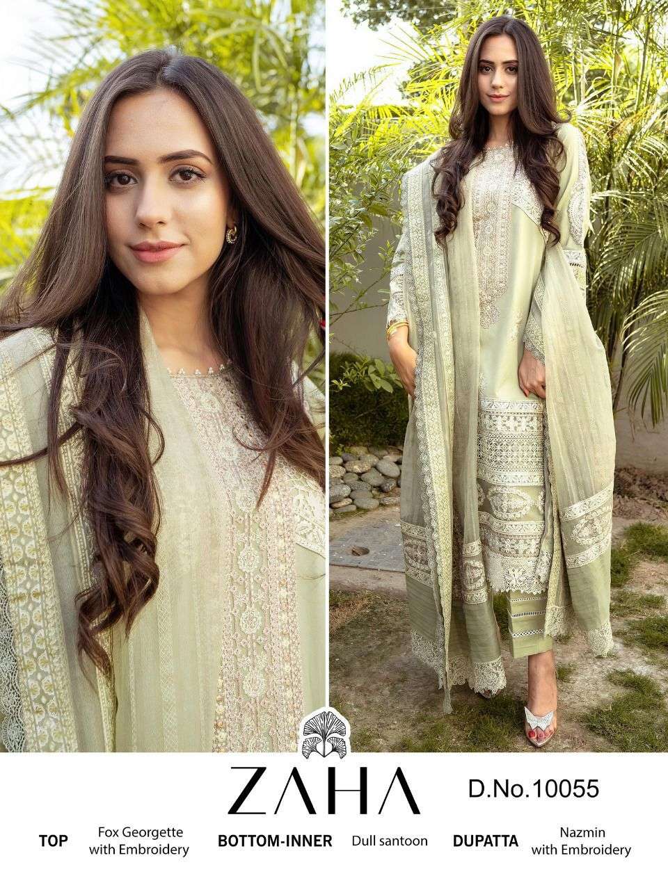 ZAHA MISTY VOL 4 PAKISTANI GEORGETTE EMBROIDEY SUIT LATEST NEW CATALOGUE 