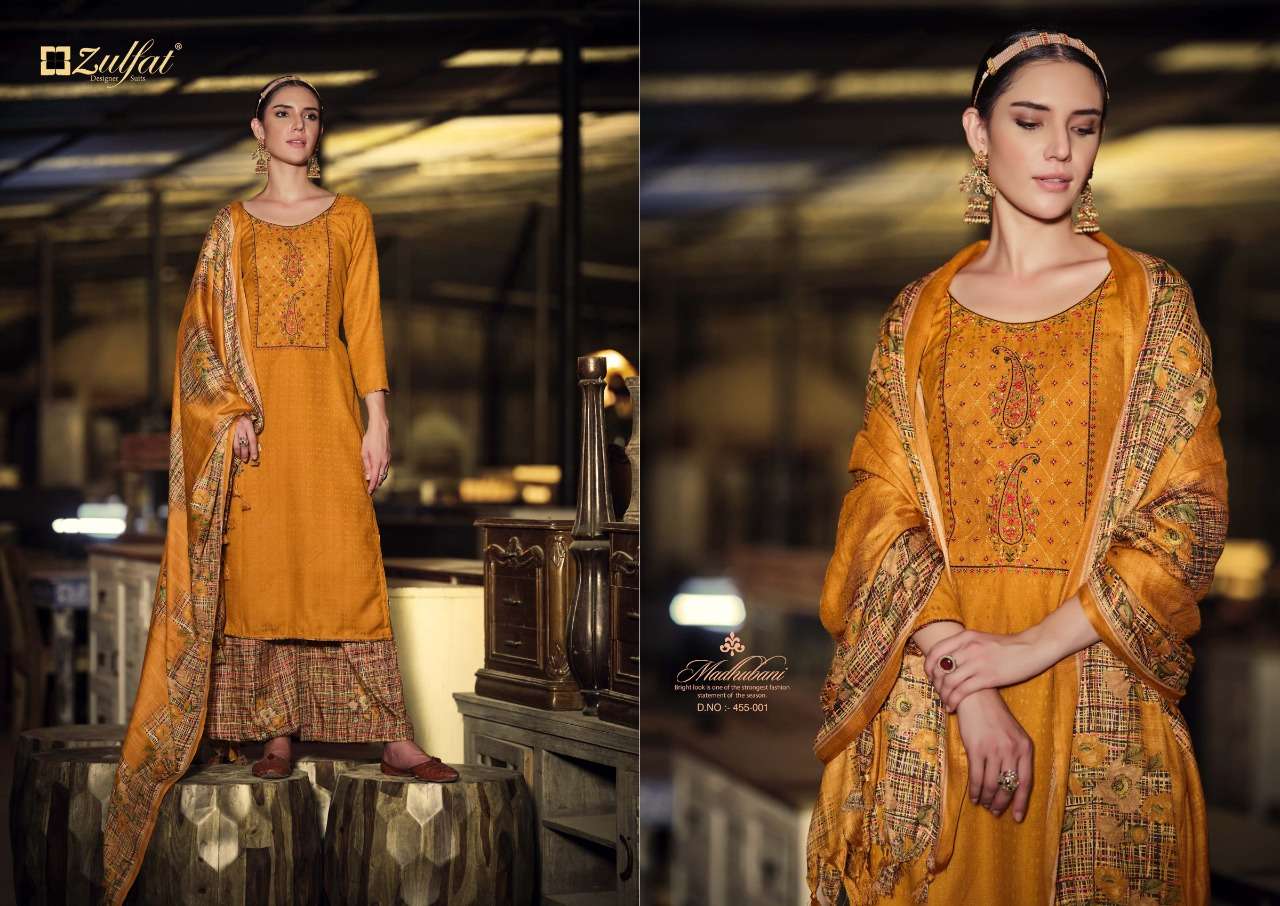 ZULFAT DESIGNER MADHUBANI PASHMINA WINTER WOOLEN SUIT CATALOGUE 2022