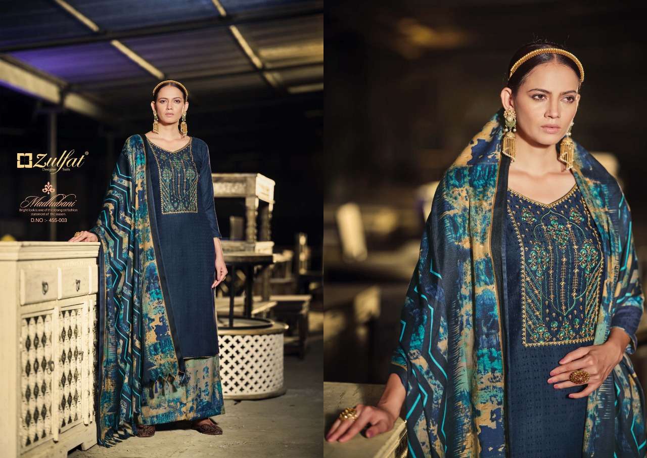 ZULFAT DESIGNER MADHUBANI PASHMINA WINTER WOOLEN SUIT CATALOGUE 2022