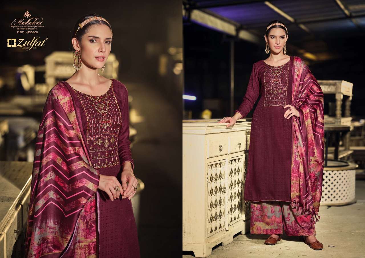ZULFAT DESIGNER MADHUBANI PASHMINA WINTER WOOLEN SUIT CATALOGUE 2022