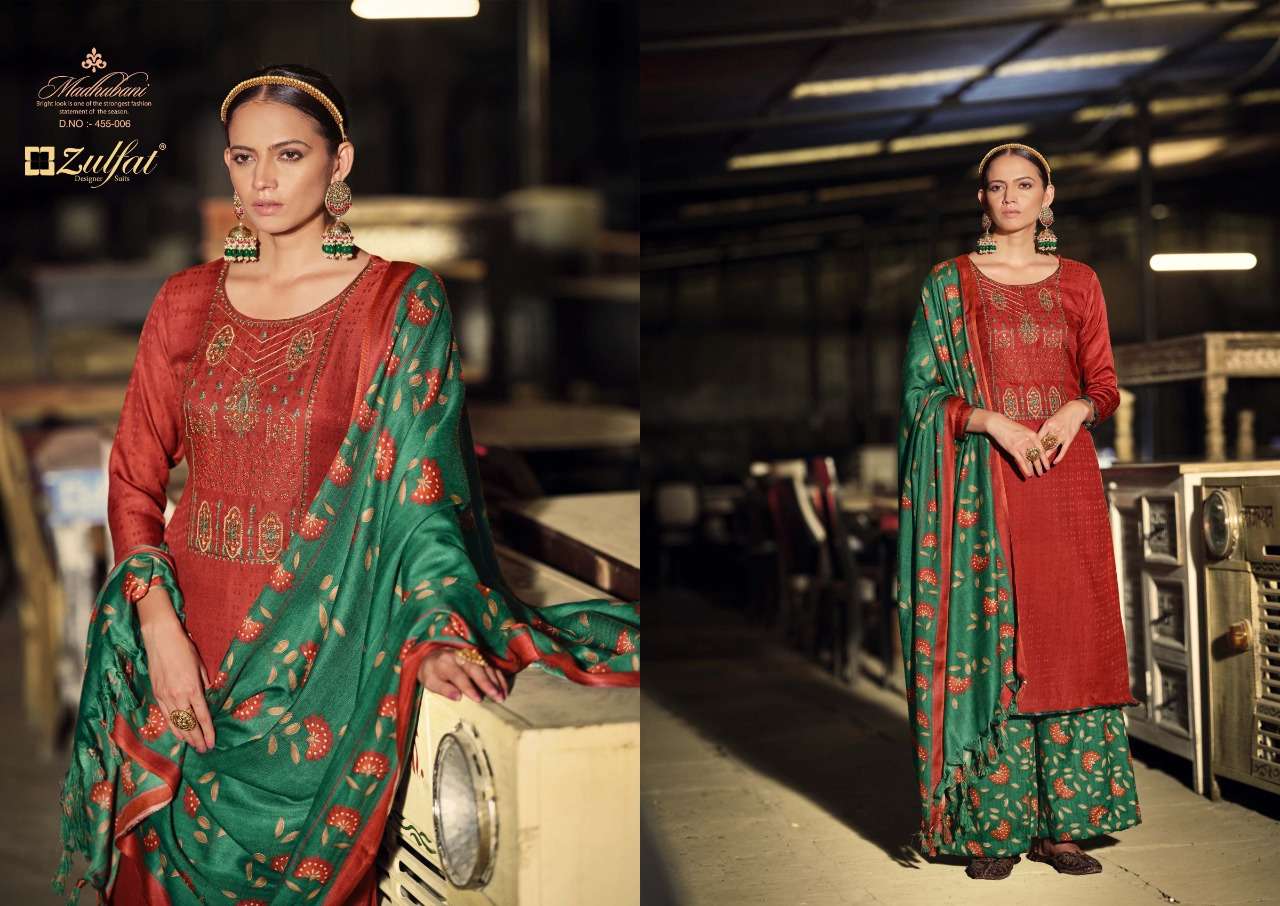 ZULFAT DESIGNER MADHUBANI PASHMINA WINTER WOOLEN SUIT CATALOGUE 2022
