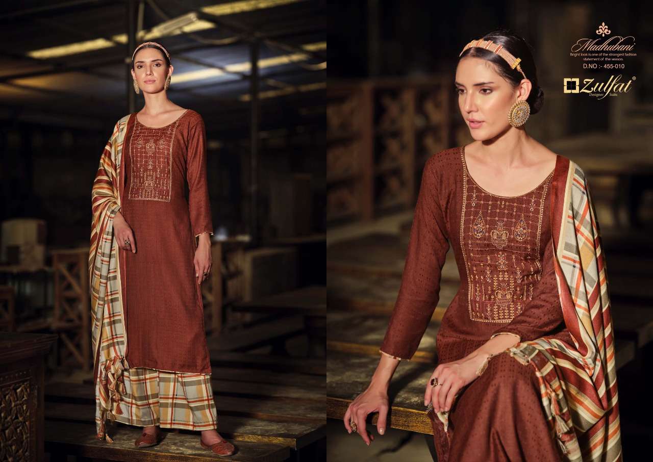 ZULFAT DESIGNER MADHUBANI PASHMINA WINTER WOOLEN SUIT CATALOGUE 2022
