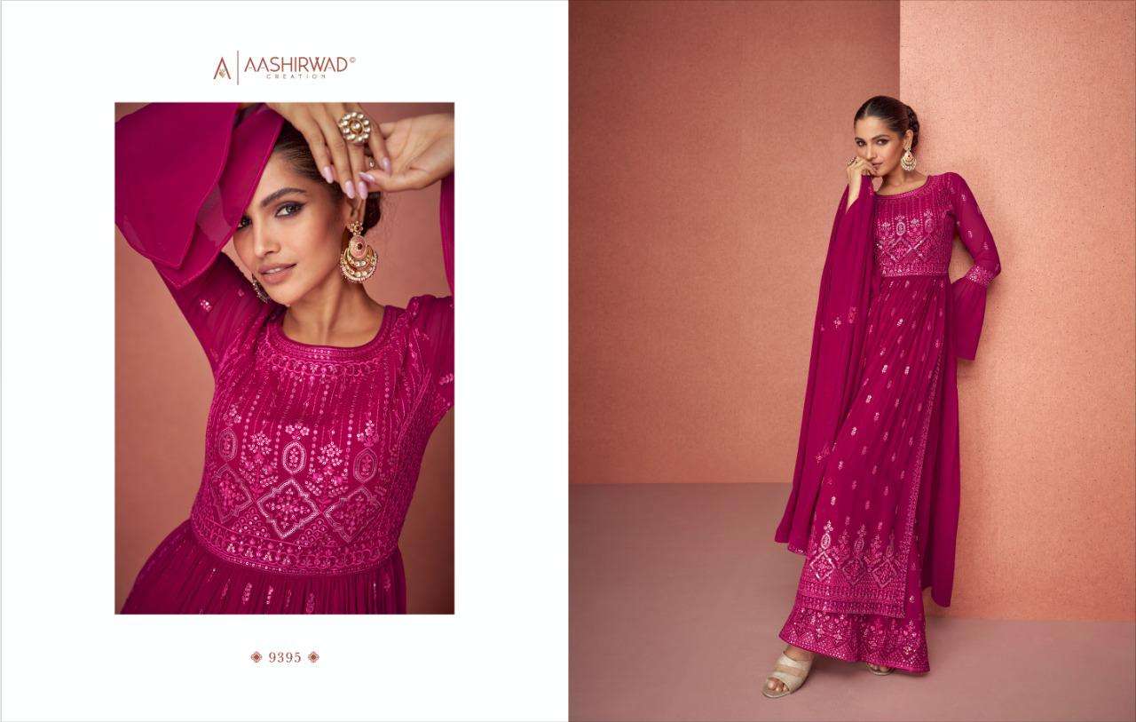 AASHIRWAD CREATION SIYONA GEORGETTE SALWER SUIT CATALOGUE 2022