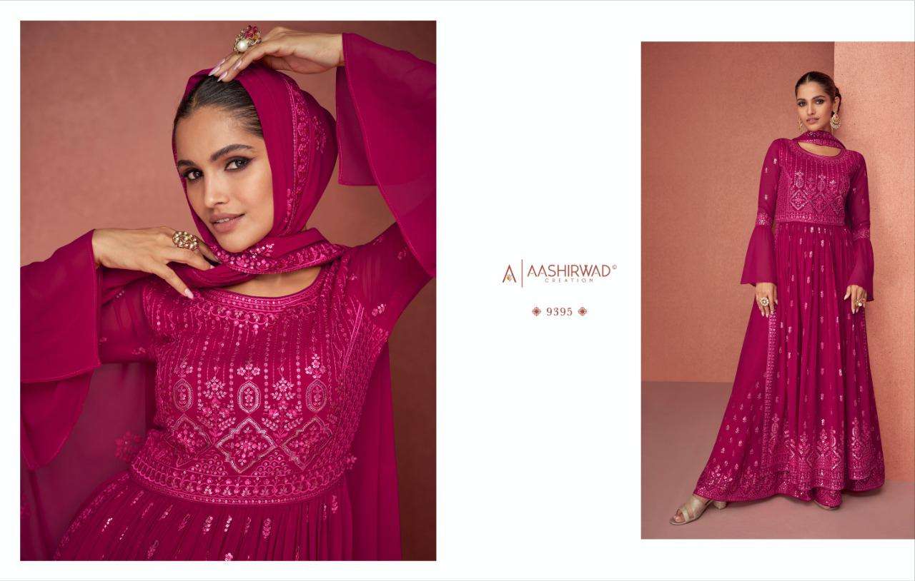 AASHIRWAD CREATION SIYONA GEORGETTE SALWER SUIT CATALOGUE 2022