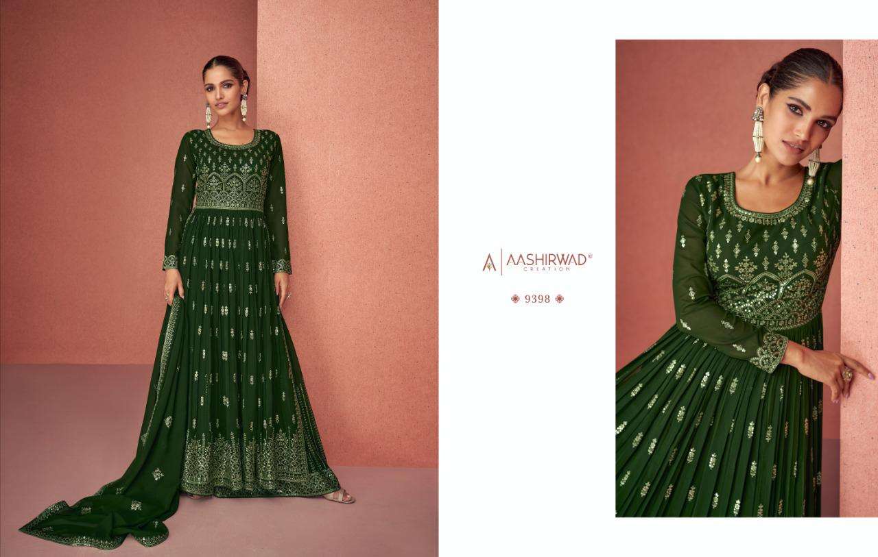 AASHIRWAD CREATION SIYONA GEORGETTE SALWER SUIT CATALOGUE 2022